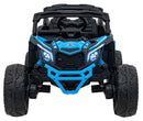 Mini Jeep 24V Can Am Maverick Azul para crianças com suspensão independente e rodas largas