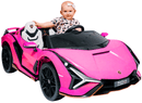 Carrinho Elétrico Lamborghini Sian 2 Lugares Rosa - Carro Elétrico Infantil 