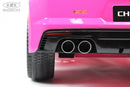 Carrinho Elétrico Camaro Rosa, modelo infantil com design moderno e controle remoto.
