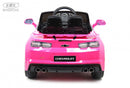 Carrinho Elétrico Infantil Camaro 12v Rosa, com controle remoto e bateria recarregável.
