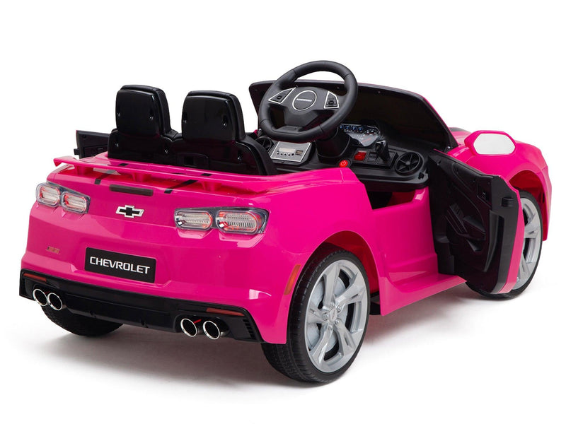 Carrinho Elétrico Infantil Camaro com volante funcional, ideal para crianças se divertirem