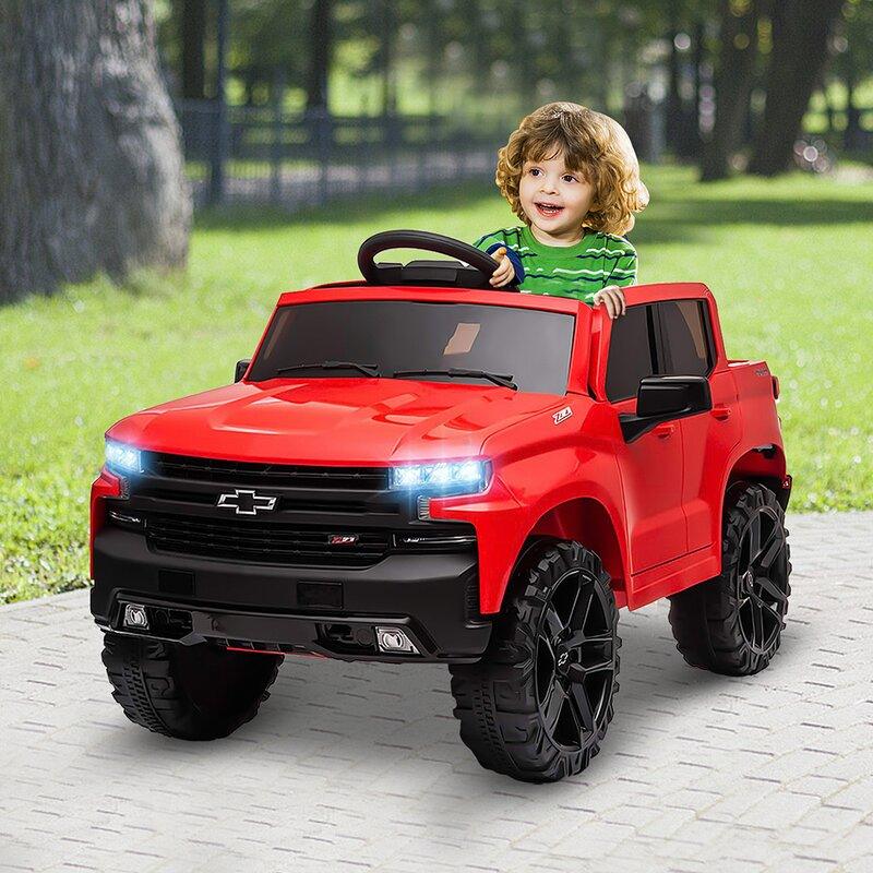 Carrinho elétrico infantil para crianças a partir de 3 anos, com assento confortável e motor potente de 12V
