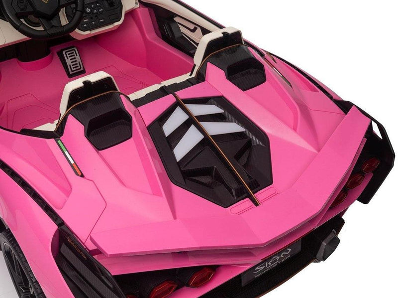 Carrinho Elétrico Lamborghini Sian 2 Lugares Rosa - Carro Elétrico Infantil 