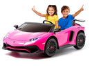 Carro Elétrico Infantil Dois Lugares Rosa Lamborghini - Carro Elétrico Infantil 