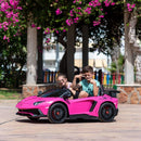 Carro Elétrico Infantil Dois Lugares Rosa Lamborghini - Carro Elétrico Infantil 