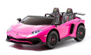 Carro Elétrico Infantil Dois Lugares Rosa Lamborghini - Carro Elétrico Infantil 