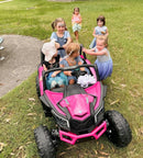 Jeep Infantil 2 Lugares Rosa UTV 24V - Carro Elétrico Infantil 