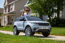 Carro elétrico infantil Range Rover de luxo com assento em couro e rodas grandes