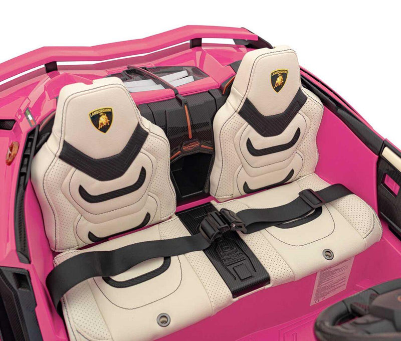 Carrinho Elétrico Lamborghini Sian 2 Lugares Rosa - Carro Elétrico Infantil 