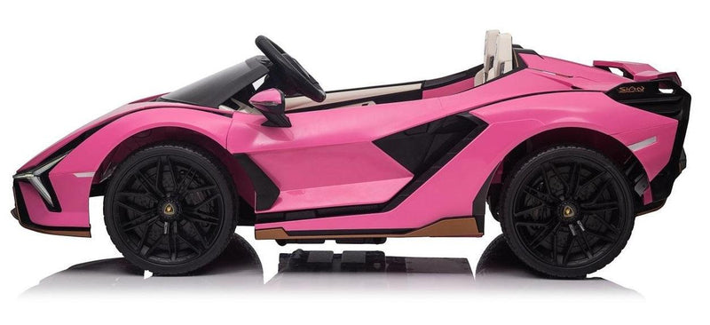 Carrinho Elétrico Lamborghini Sian 2 Lugares Rosa - Carro Elétrico Infantil 