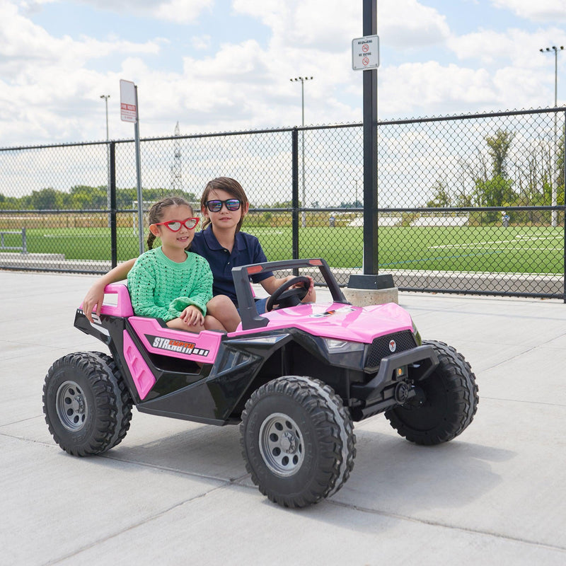 Jeep Infantil 24V Clash Rosa 2 Lugares - Carro Elétrico Infantil 