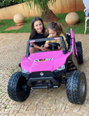 Jeep Infantil 24V Clash Rosa 2 Lugares - Carro Elétrico Infantil 