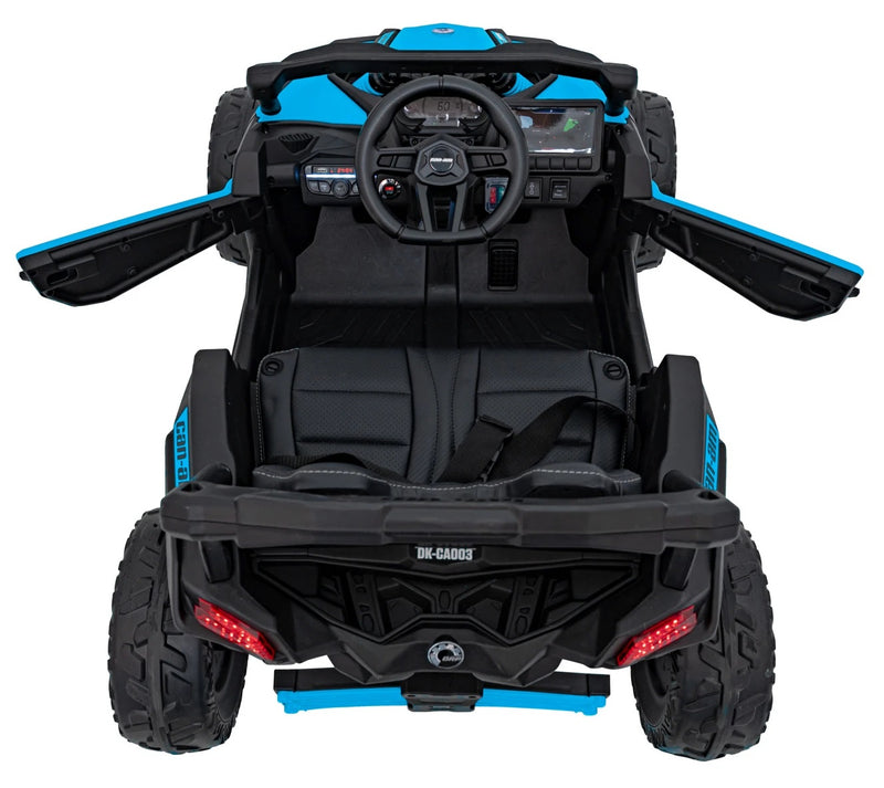 Jeep elétrico infantil Can Am 24V com assento em couro e controle remoto para segurança dos pais