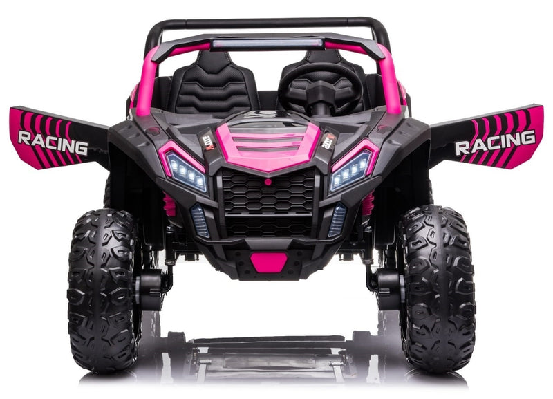 Jeep elétrico infantil rosa para meninas, com som MP3 e assento confortável