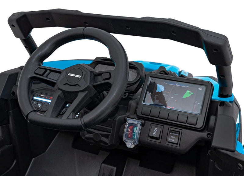 Jeep infantil 24V Can Am com volante funcional, controle remoto e rodas robustas para aventuras ao ar livre