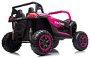 Jeep rosa infantil 24V com controle remoto para pais e rodas de borracha para maior durabilidade