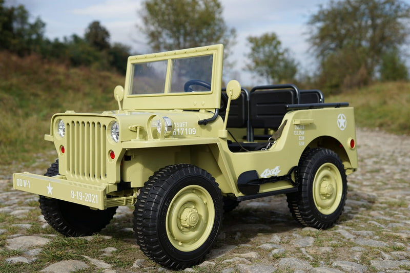 Jeep Militar Infantil 3 Lugares Patrulheiro De Aventuras - Carro Elétrico Infantil 