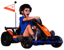 Kart infantil 24V para crianças, com volante funcional e design realista, ideal para jovens motoristas se divertirem ao ar livre