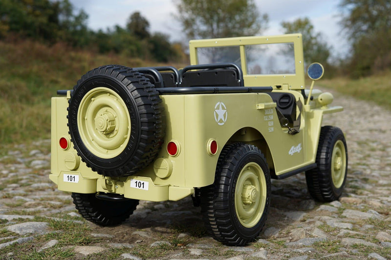 Jeep Militar Infantil 3 Lugares Patrulheiro De Aventuras - Carro Elétrico Infantil 