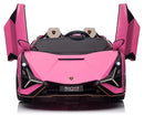 Carrinho Elétrico Lamborghini Sian 2 Lugares Rosa - Carro Elétrico Infantil 